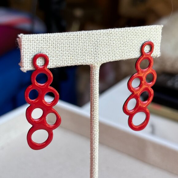 Handmade in SPAIN - Sterling Silver, Openwork Circle Post Earrings - Picture 2 of 5